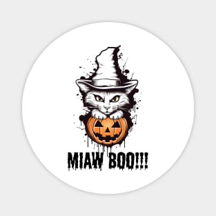 Cute Halloween Miaw Cat Boo Magnet